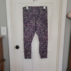 Purple Patterned Kids Leggings